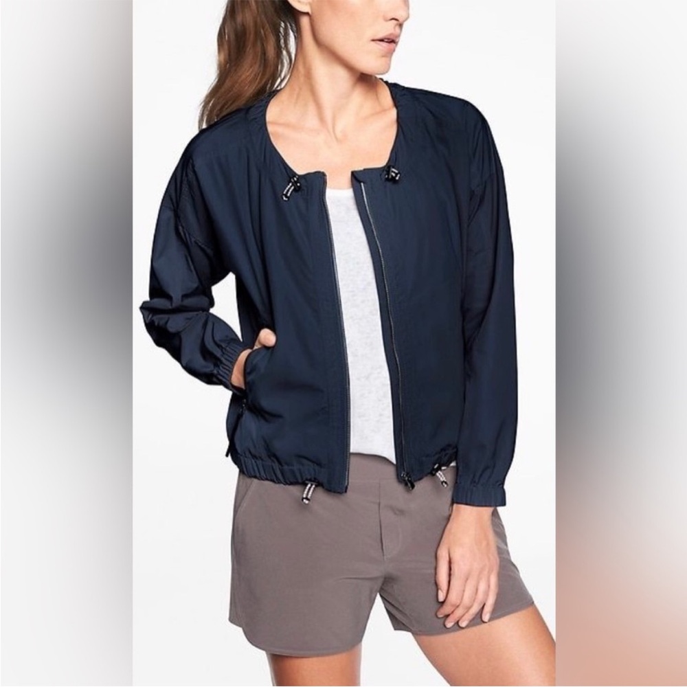 Athleta Navy Lightweight Women's Bomber Jacket